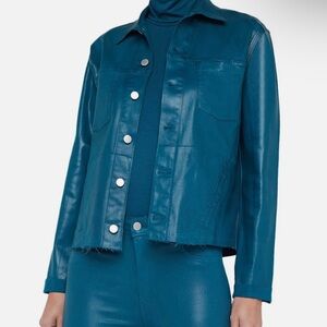L'AGENCE Deep Teal hue Jacket NWT